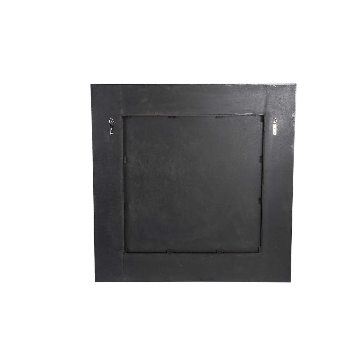 Gezzy Brown Wood Veneer Mirror Curl Frame Square