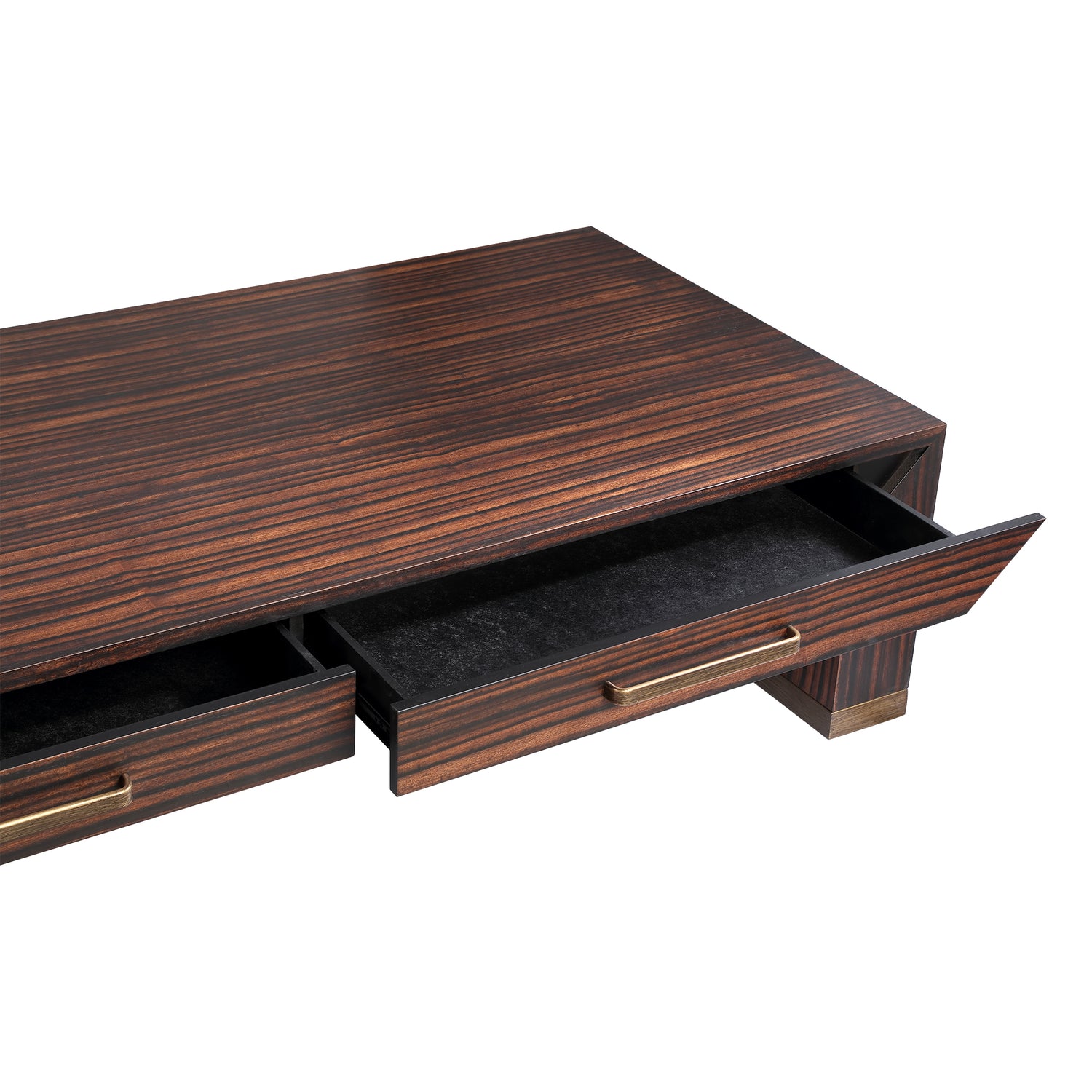 Tiess Brown Wooden Veneer Coffeetable 2 Drawers