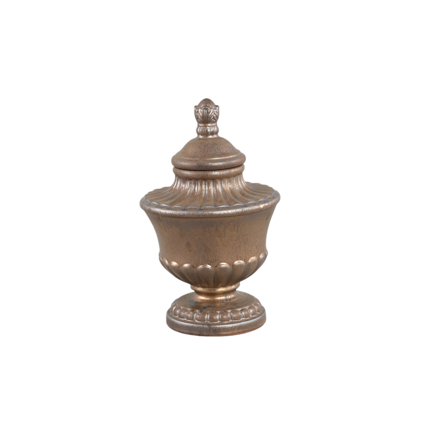 Kristifor Bronze Antique Ceramic Statue With Lid