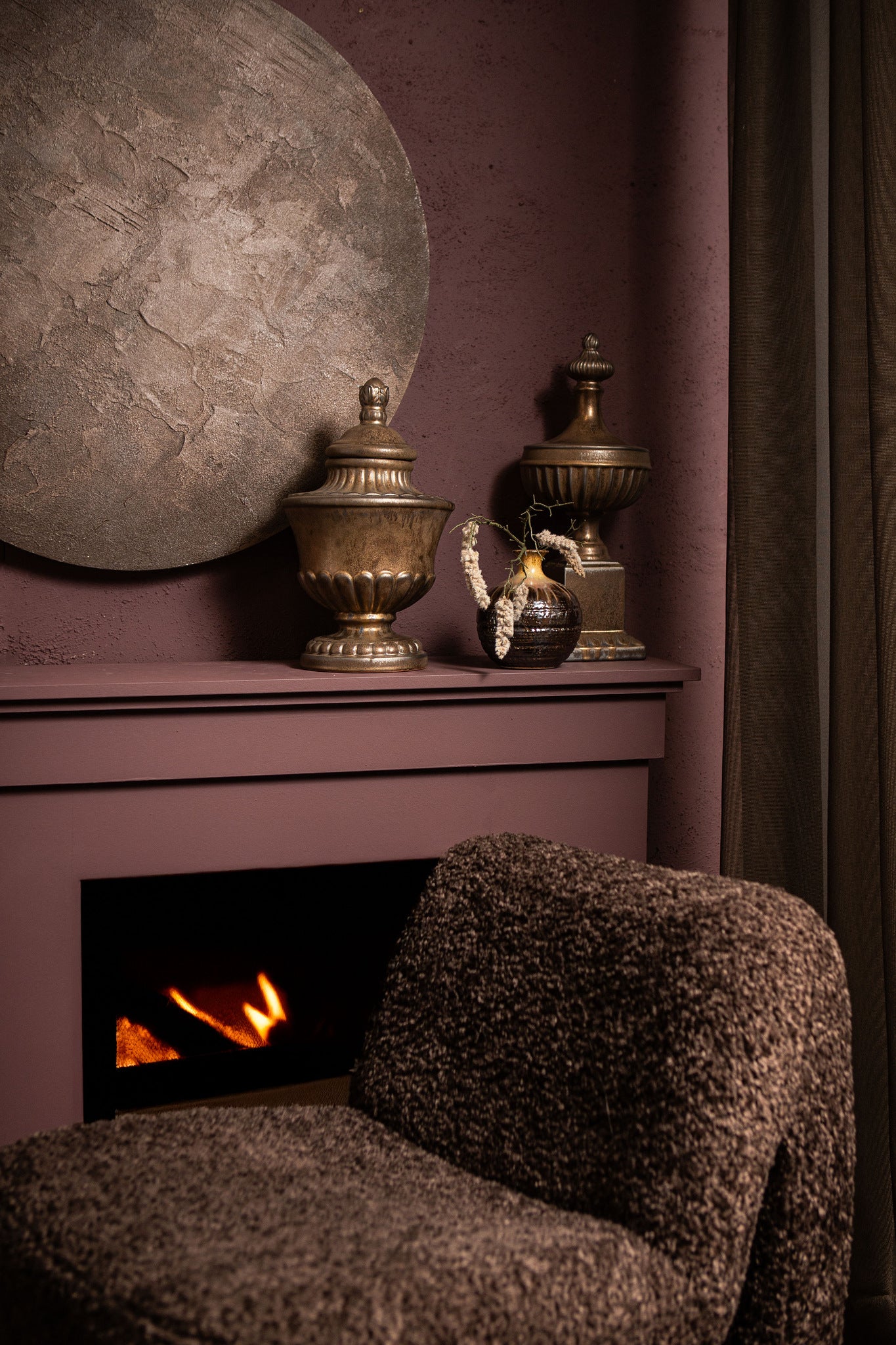 Kristifor Bronze Antique Ceramic Statue With Lid