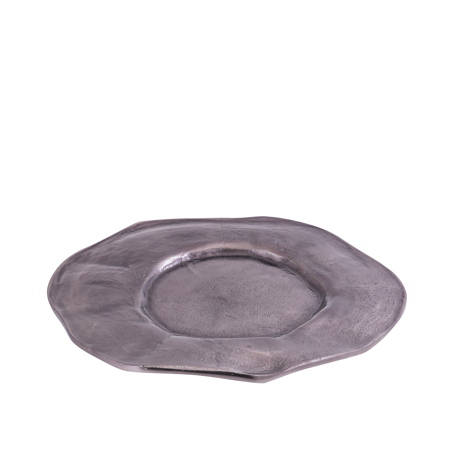 Linke GunMetal Aluminum Wavy Organic Plate L