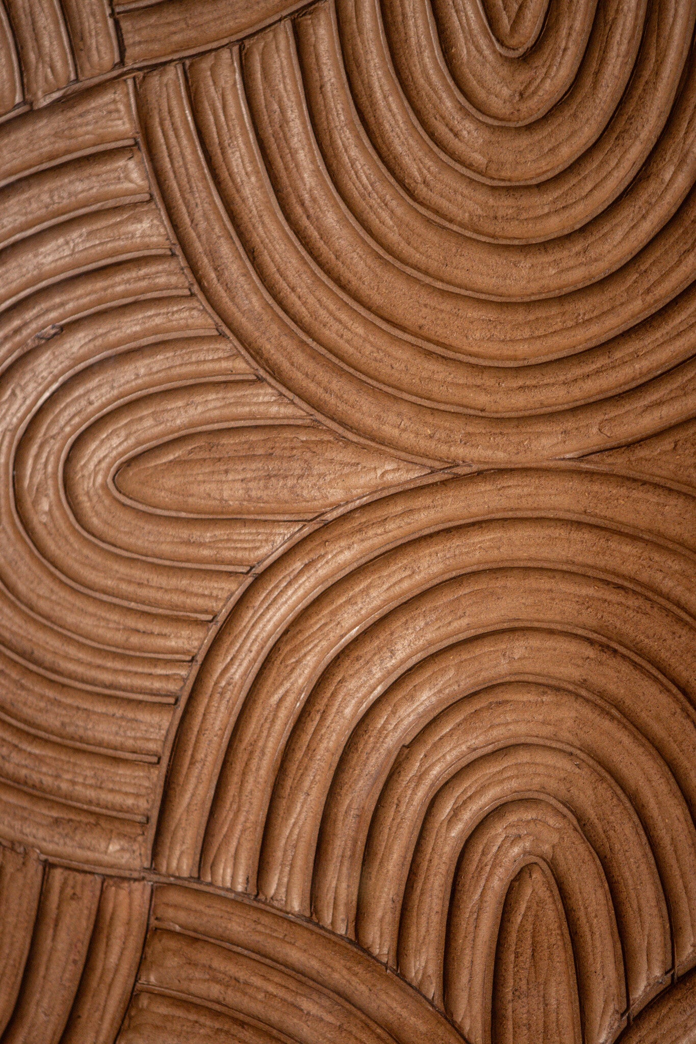 Elasah Brown Wooden Rect Wall Panel Swirl Pattern