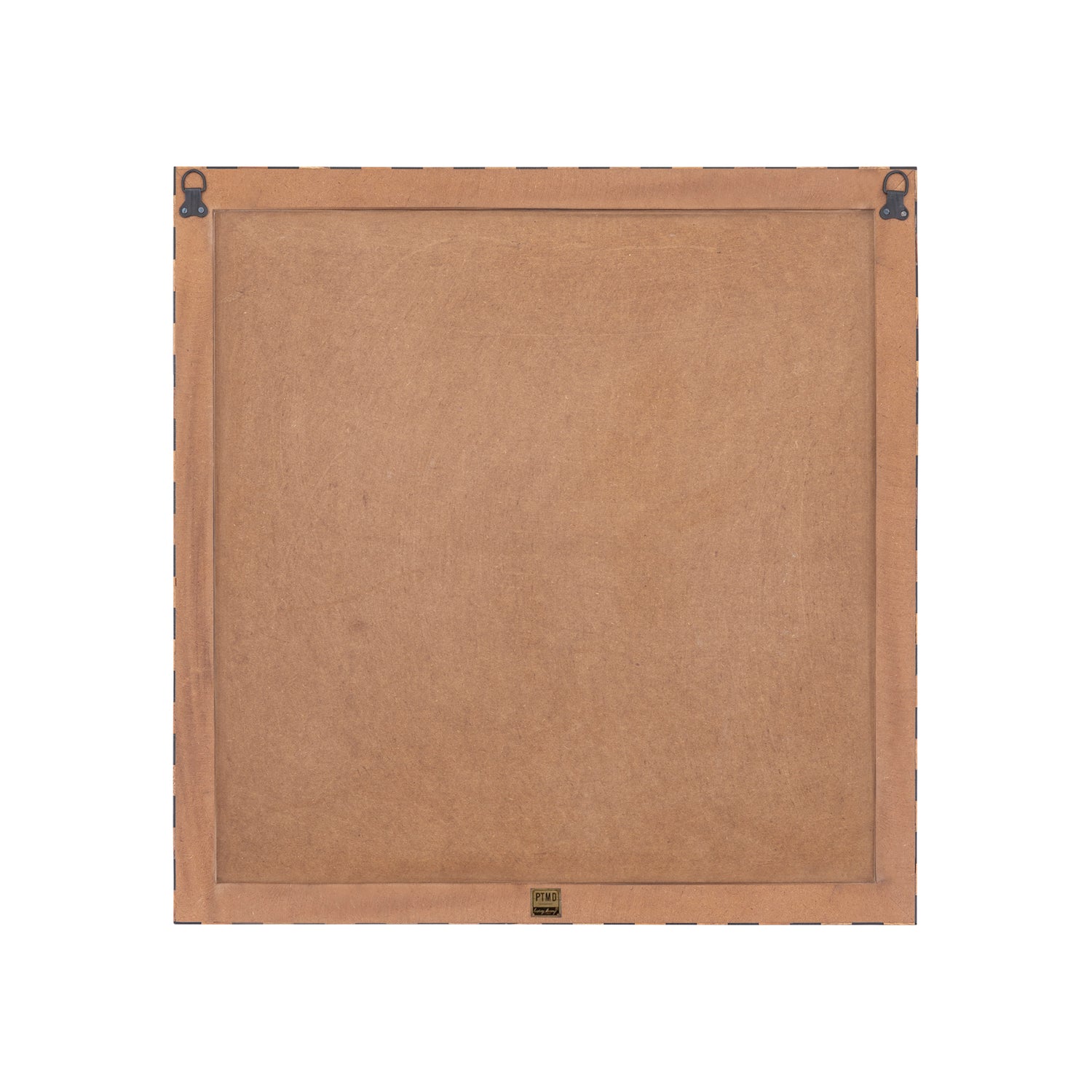 Jordie Brown Wooden Rect Wall Panel Round Pattern