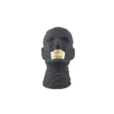 Bertrand Black Ceramic Head Statue With Gold Mouth