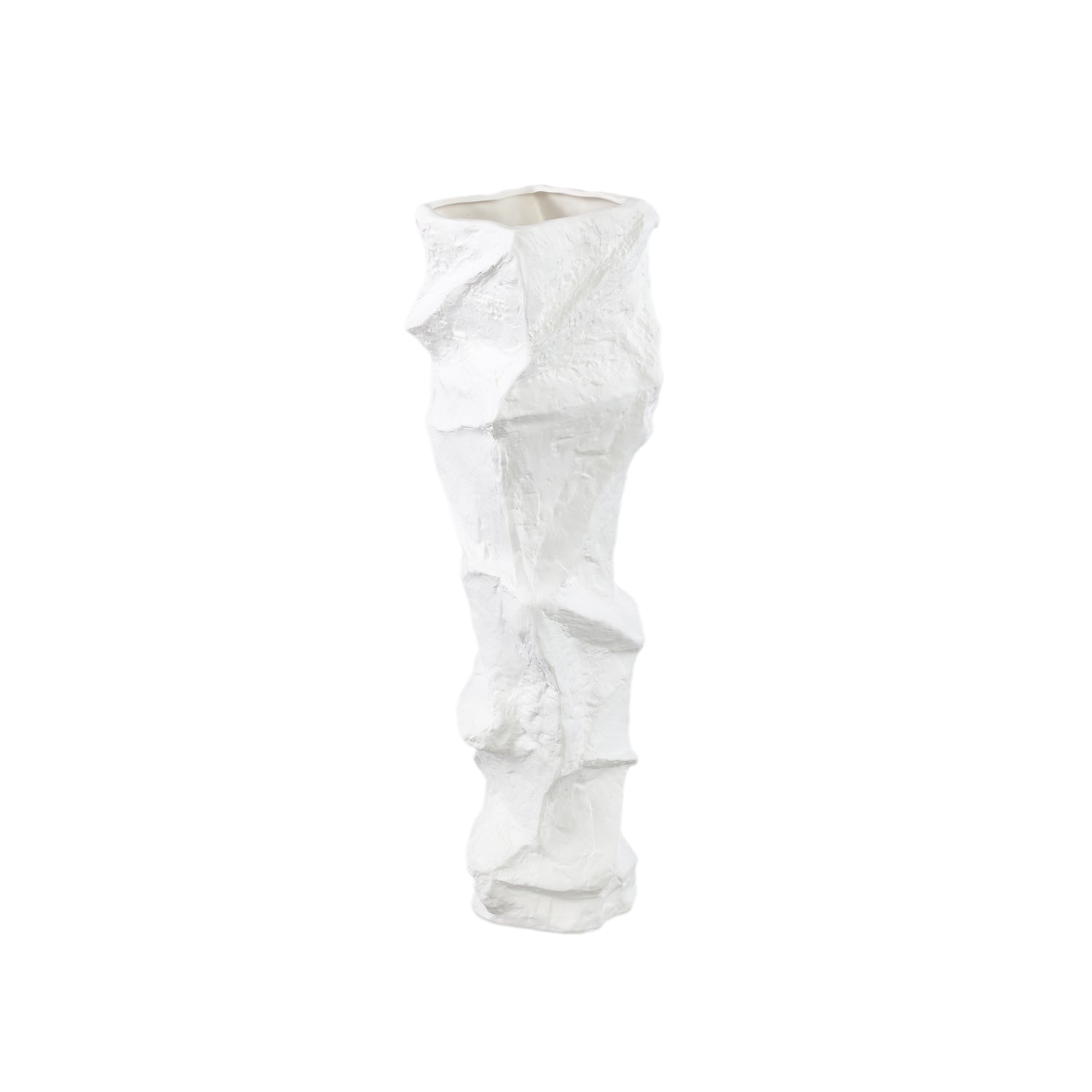 Kellie White Ceramic Organic Shaped Vase High