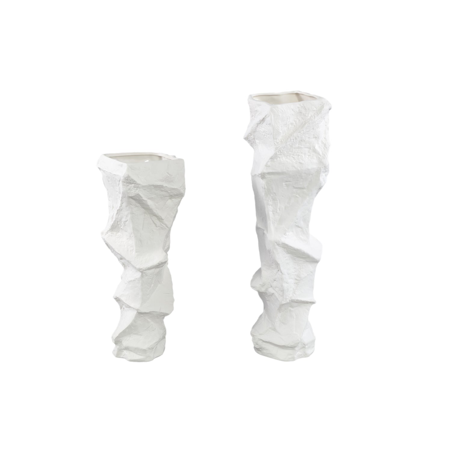 Kellie White Ceramic Organic Shaped Vase High