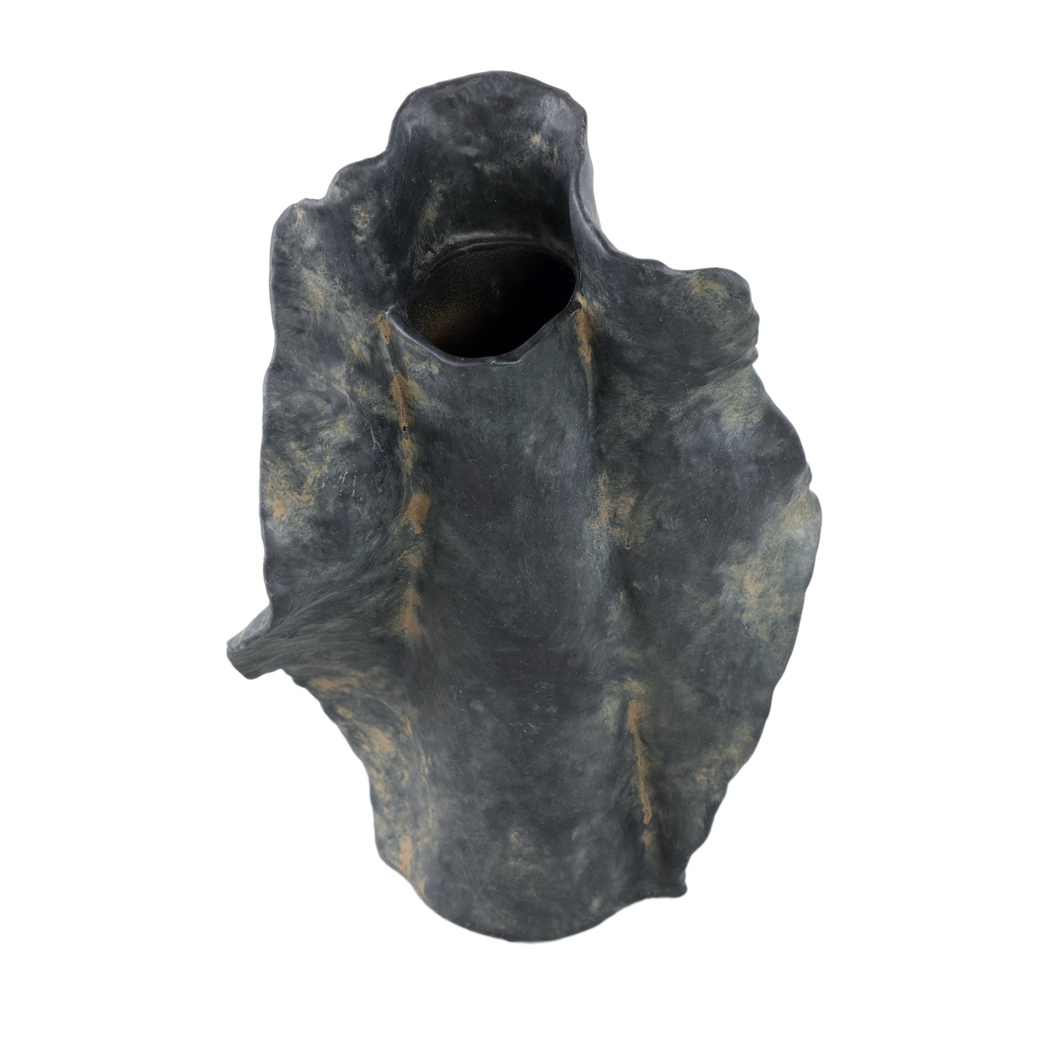 Aleigha Black Ceramic Organic Shaped Vase L