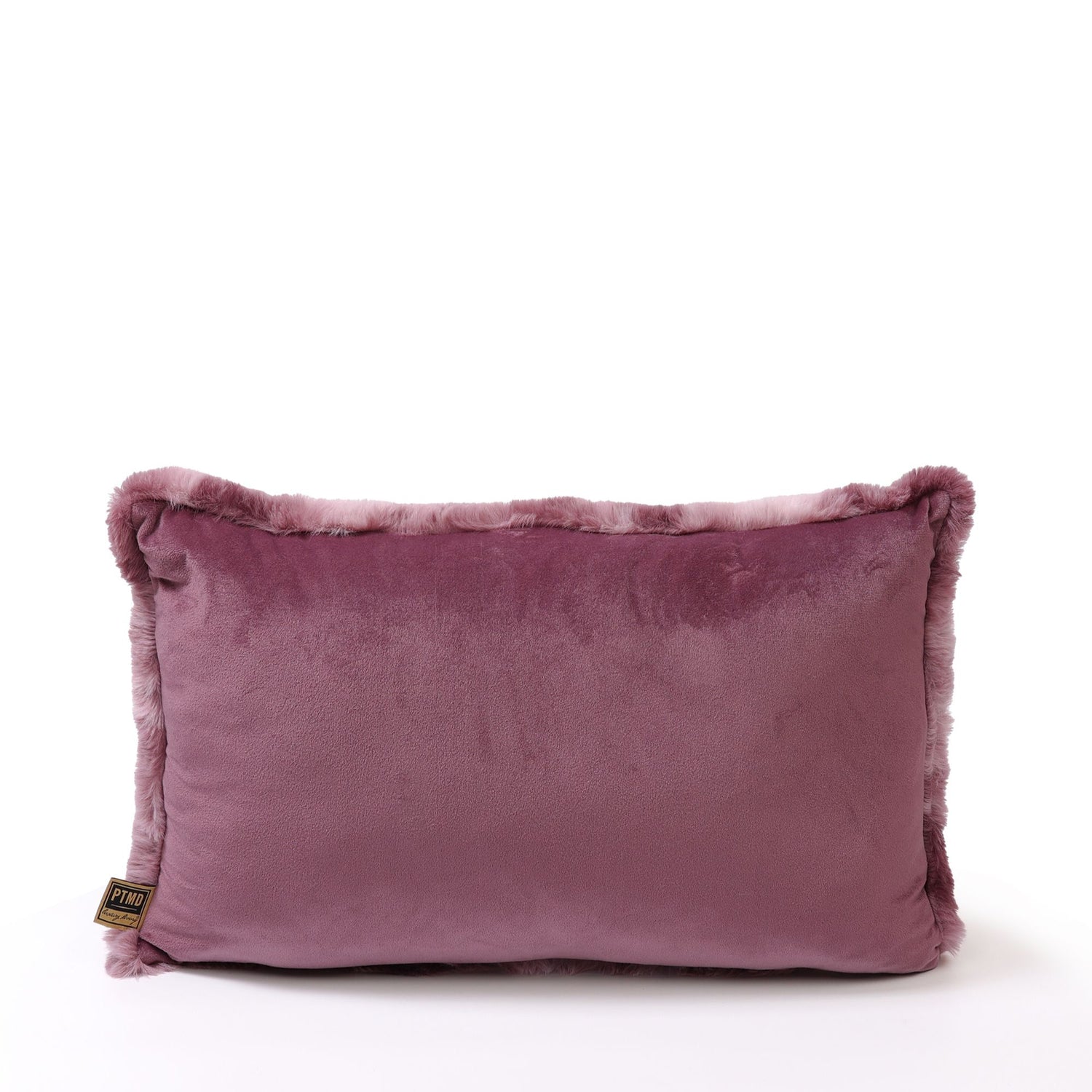 Linde Burgundy Faux Fur Cushion Rectangle