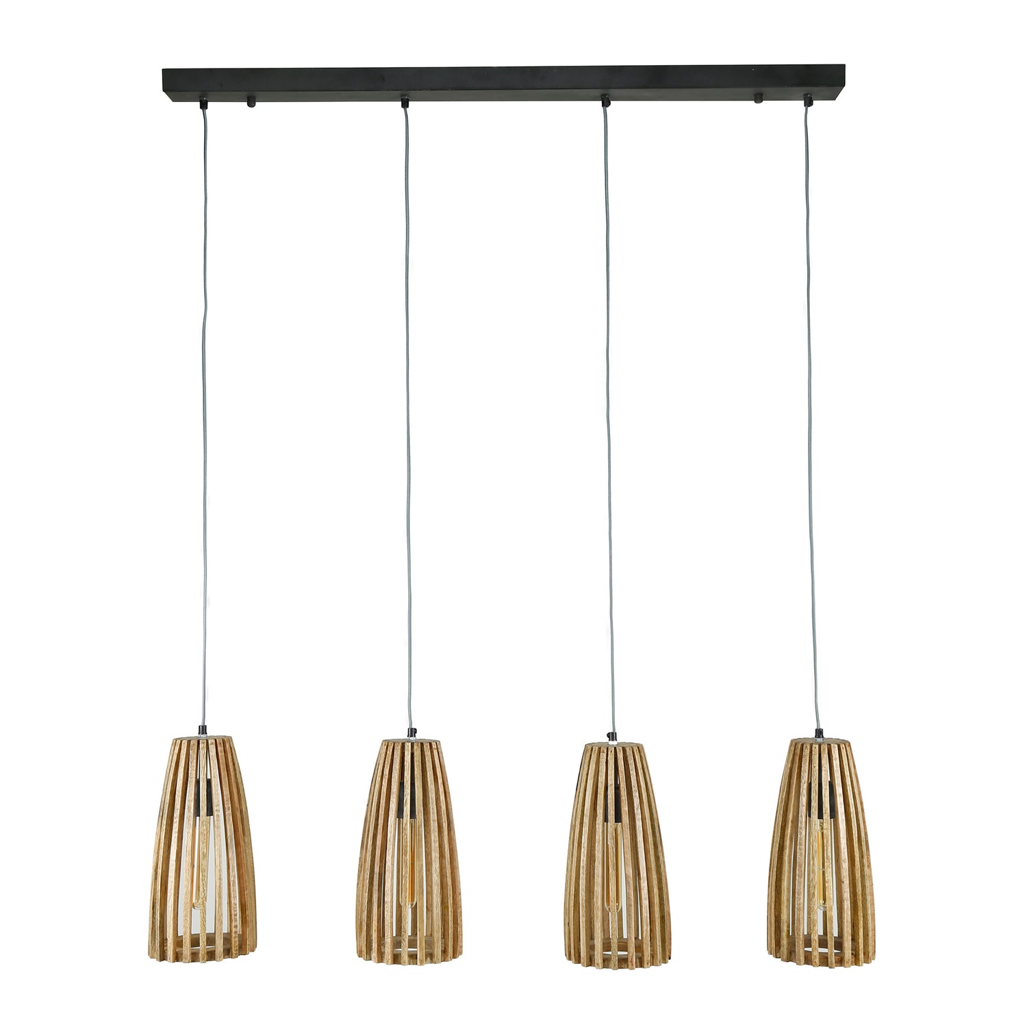 Hanglamp met 4 lamp launch - 135x18x150 cm - Naturel - Mango