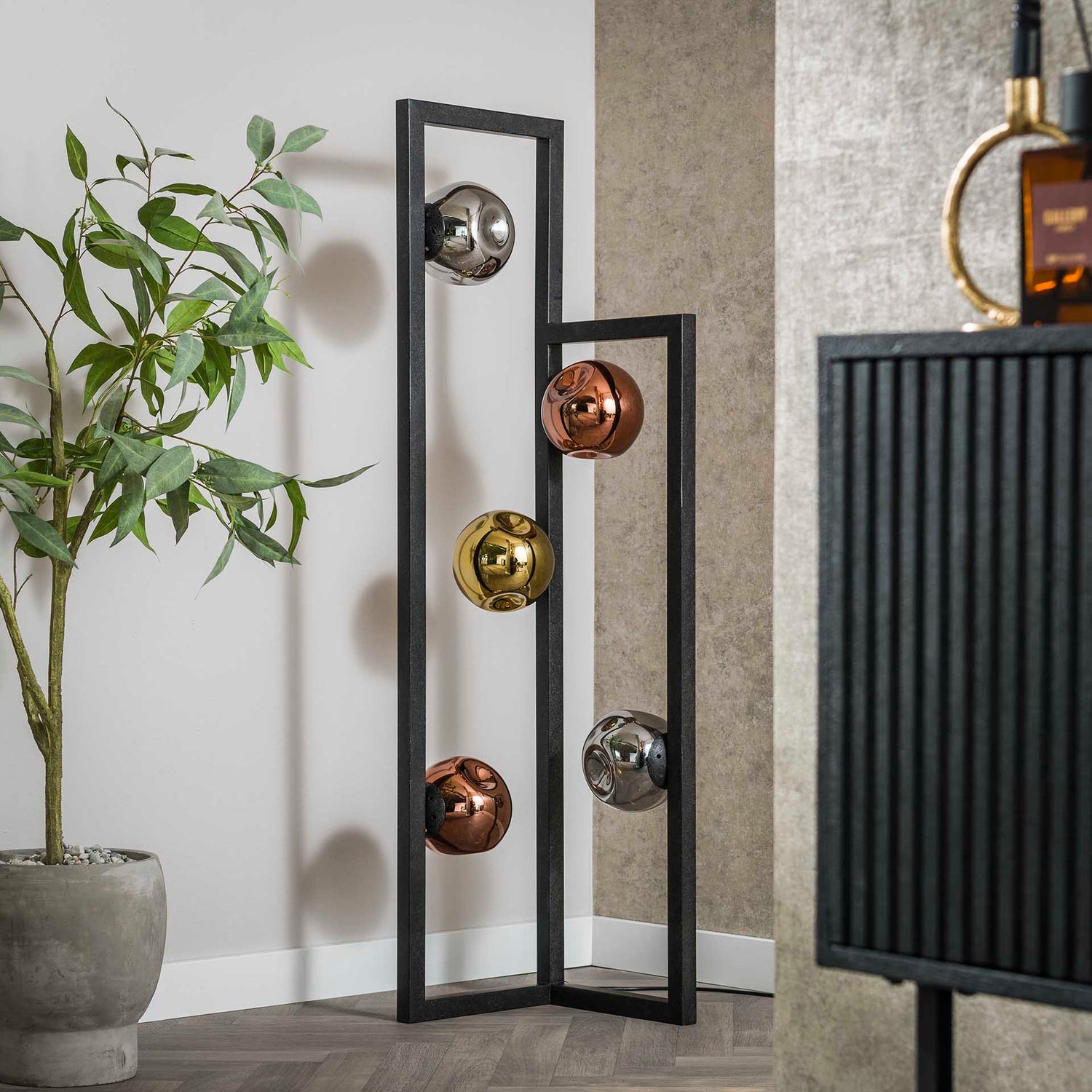 Vloerlamp 5L Stellar - Artic Zwart