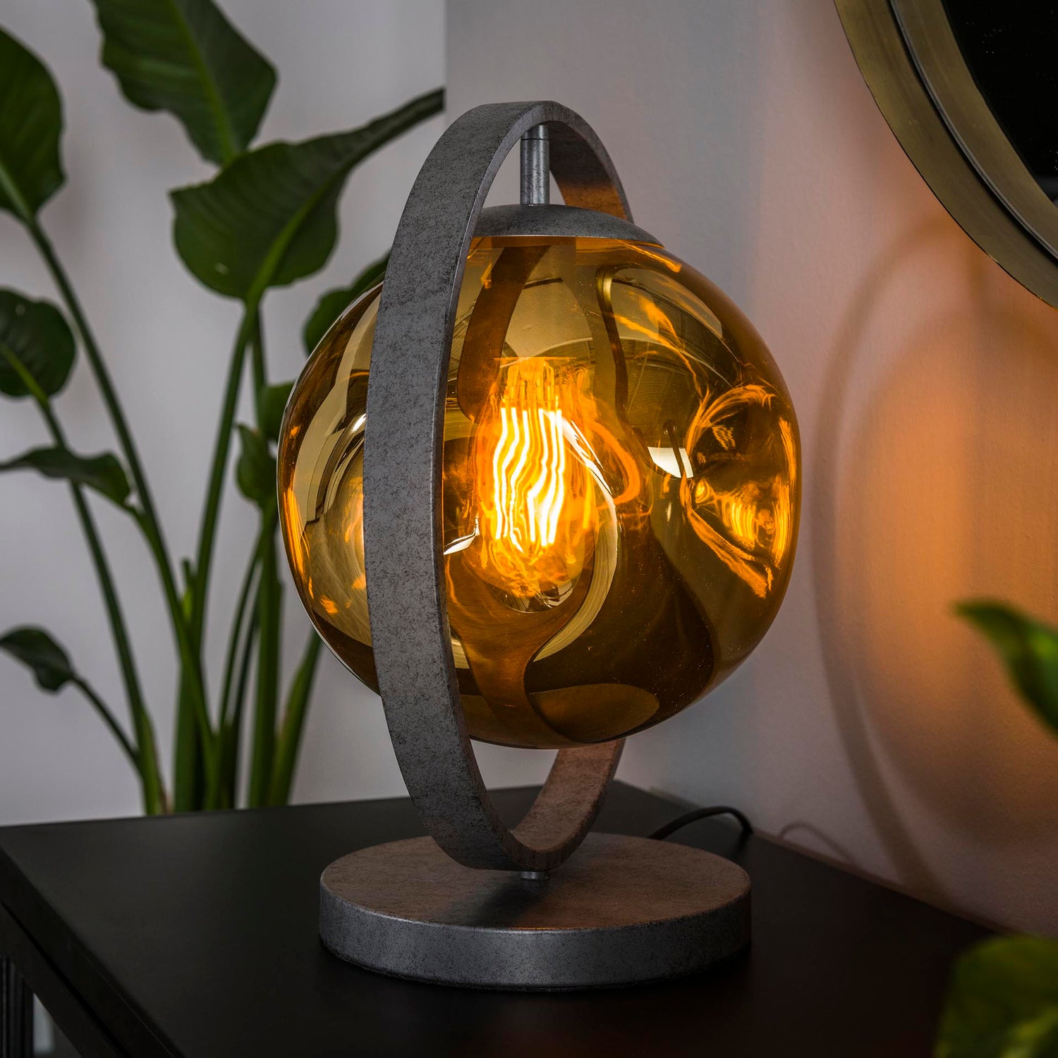 Tafellamp met 1 lamp stellar - Oud Zilver