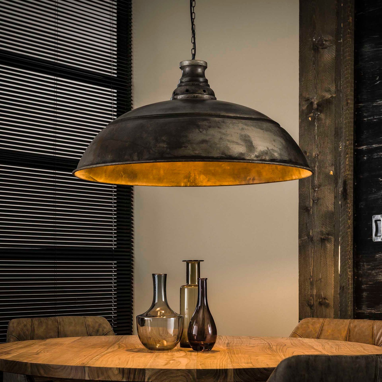 Hanglamp Ø80 Industry - 80x80x150 cm - Oud Zilver