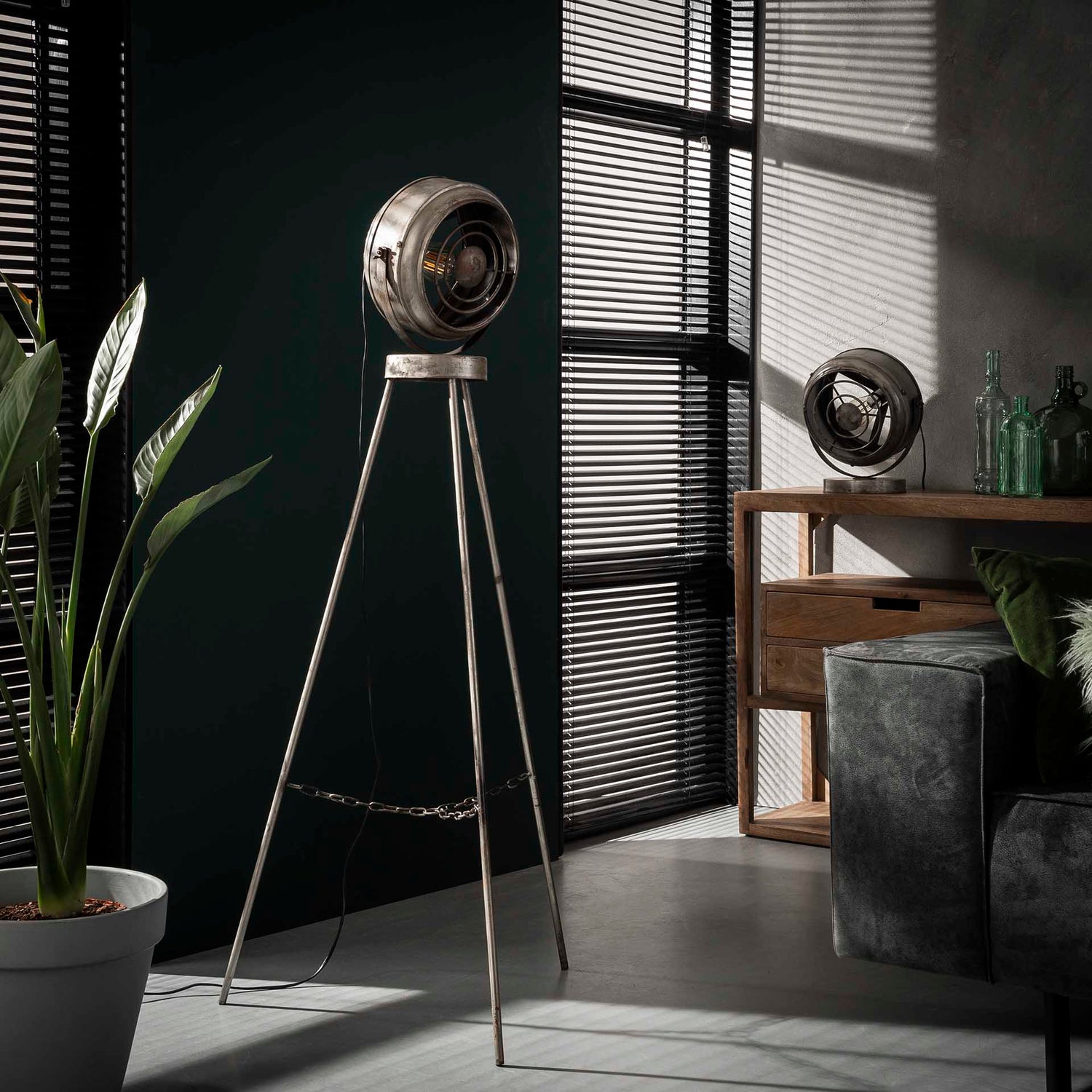 Tafellamp Beam - 29x20x33 cm - Oud Zilver