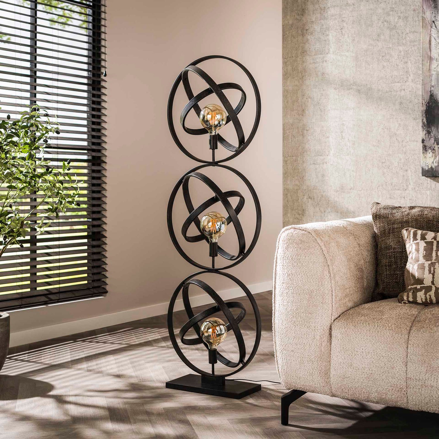 Vloerlamp 3L Galaxy - 50x45x155 cm - Artic Zwart