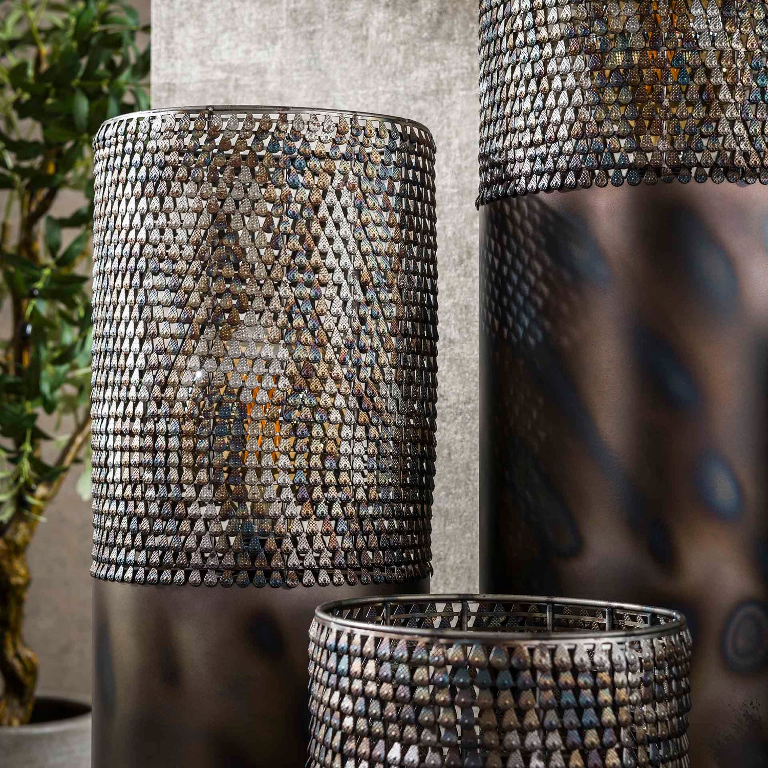 Vloerlamp Ø25 Cilinder - 25x25x120 cm - Zwart Bruin