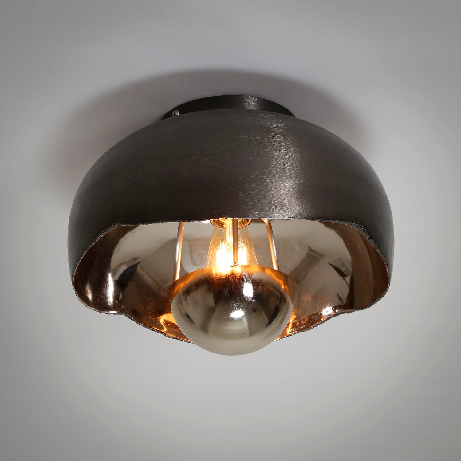 Plafondlamp Ø35 Mirror - 35x35x20 cm - Zwart Nikkel