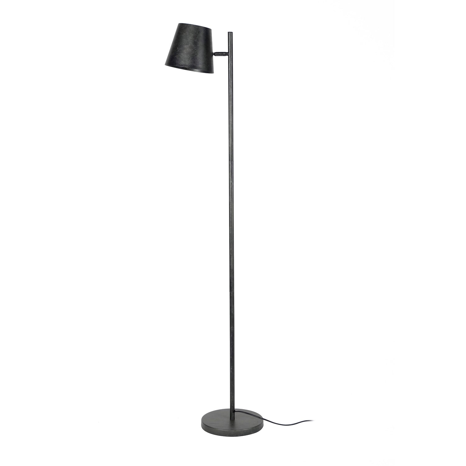 Vloerlamp met 1 lamp verstelbare metalen kap - 37x18x157 cm - Charcoal