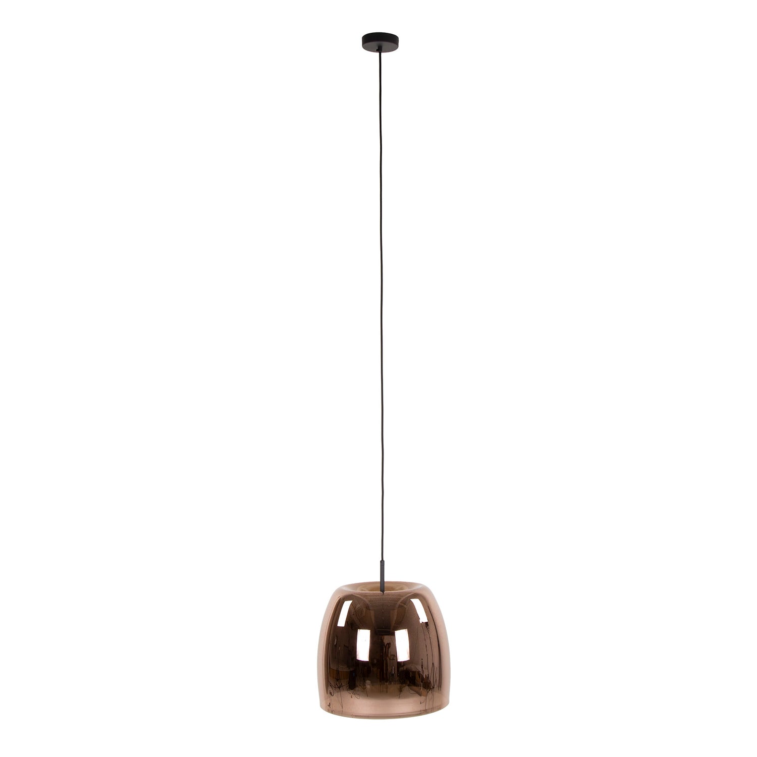 Hanglamp met 1 lamp drift glass - 35x35x150 cm - Copper Color - Glas