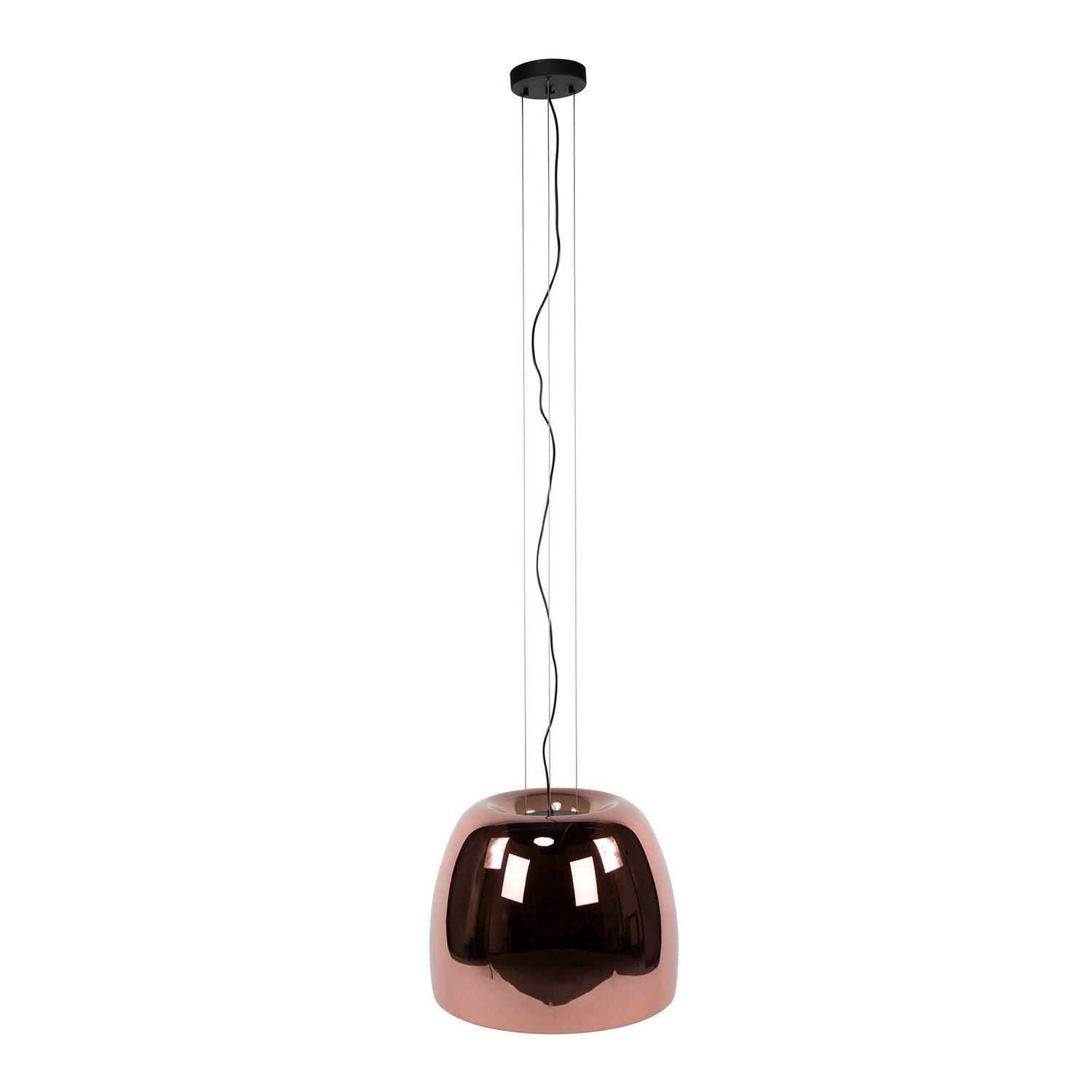 Hanglamp met 1 lamp drift XL glass - 48x48x150 cm - Copper Color - Glas