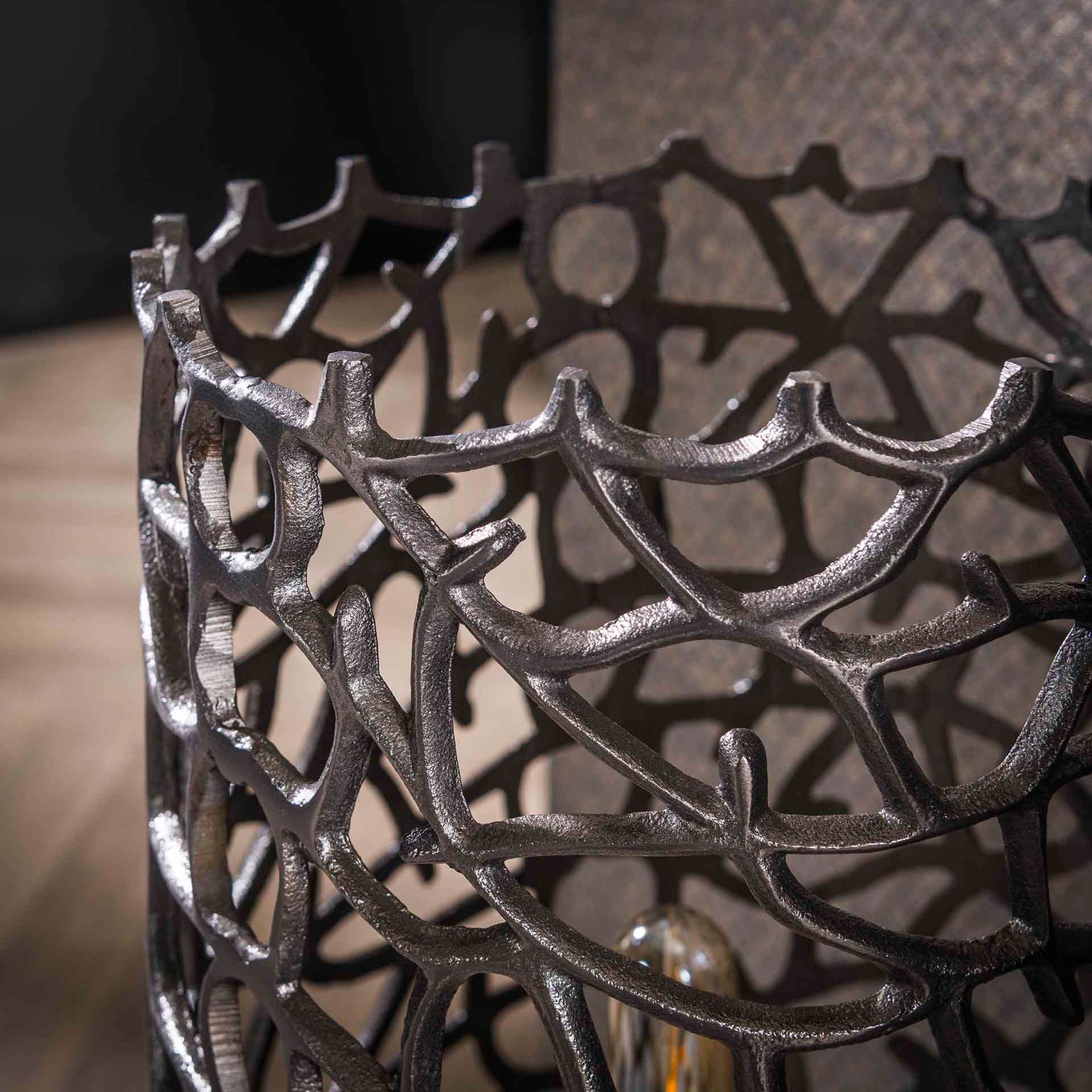 Vloerlamp Ø25 Weaver Cylinder L - 25x25x92 cm - Zwart Nikkel