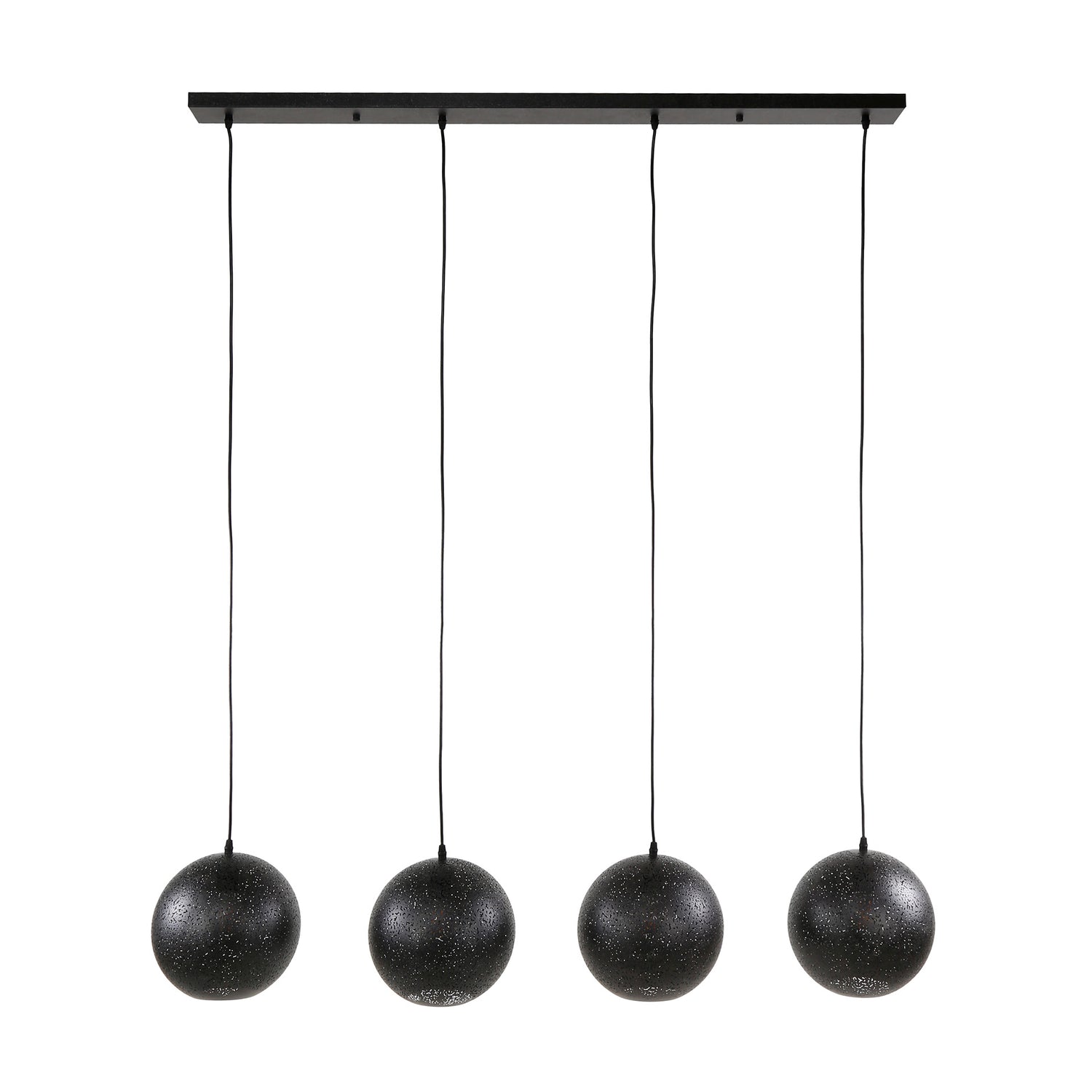 Hanglamp met 4 lampen zip - 135x25x150 cm - Artic Zwart