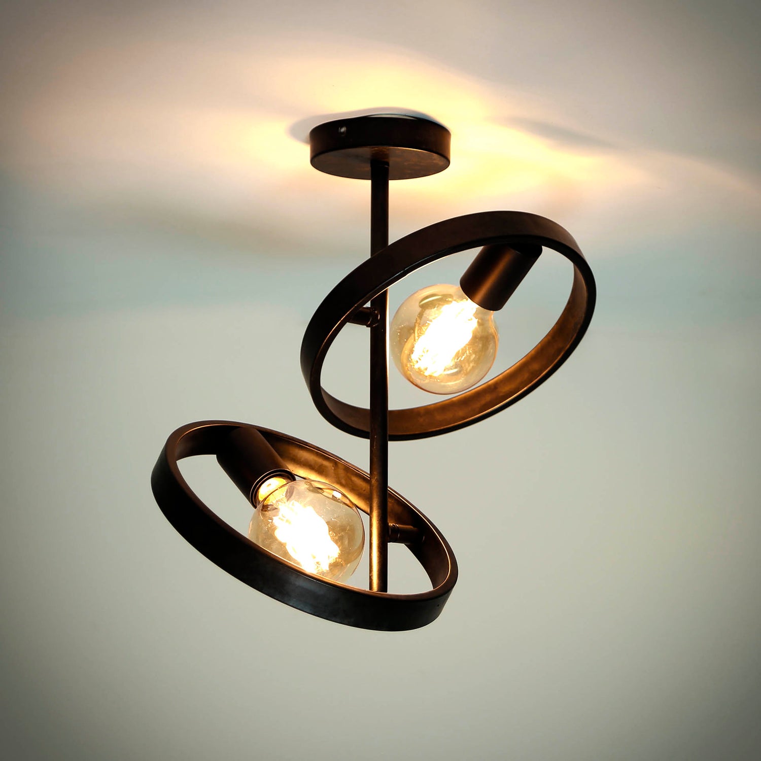 Plafondlamp met 2 lampen hover - 42x26x37 cm - Charcoal