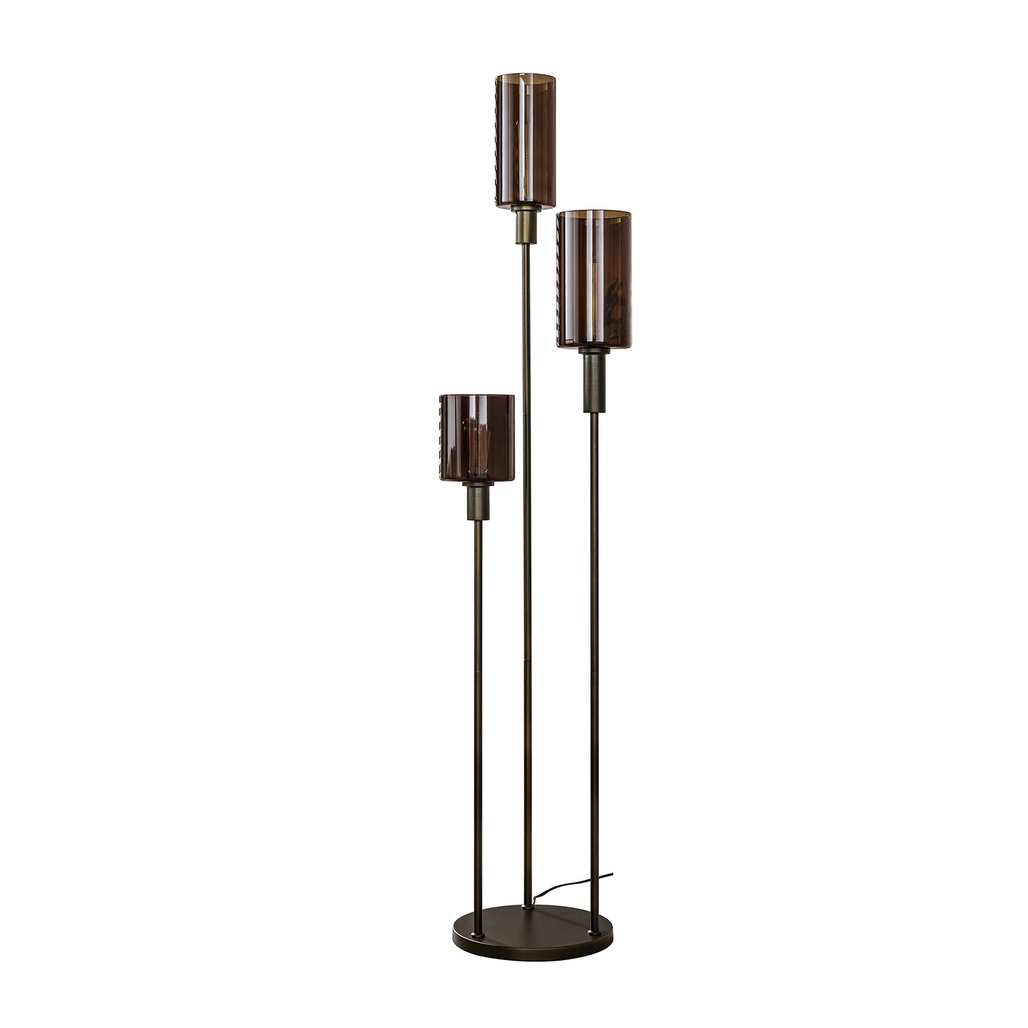 Vloerlamp Sepiora getrapt met 3 lampen - 33x33x165 cm - Sienna Bruin