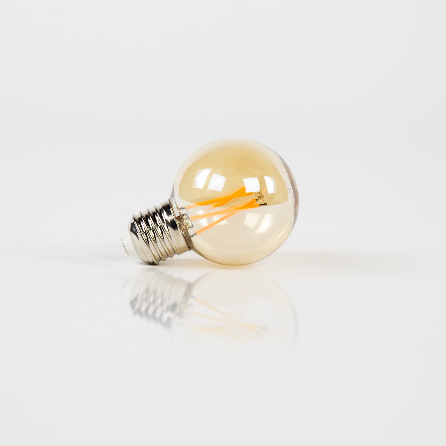Lichtbron LED G60 Filament Bol - 6x6x6 cm - Amber - Glas