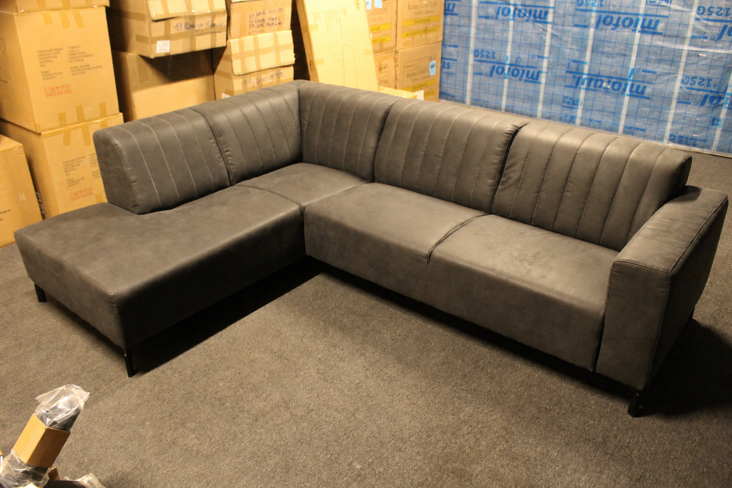 Hoekbank Leroy - Preston 100 black - 200x265cm