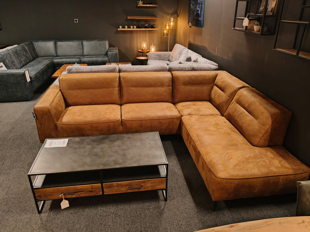 Het Anker - Hoekbank Dakota - L60 Bull 09 Camel - 278x218 cm