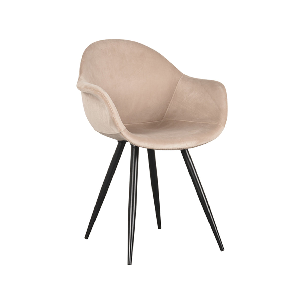 Eetkamerstoel Forli - Zand - Fluweel