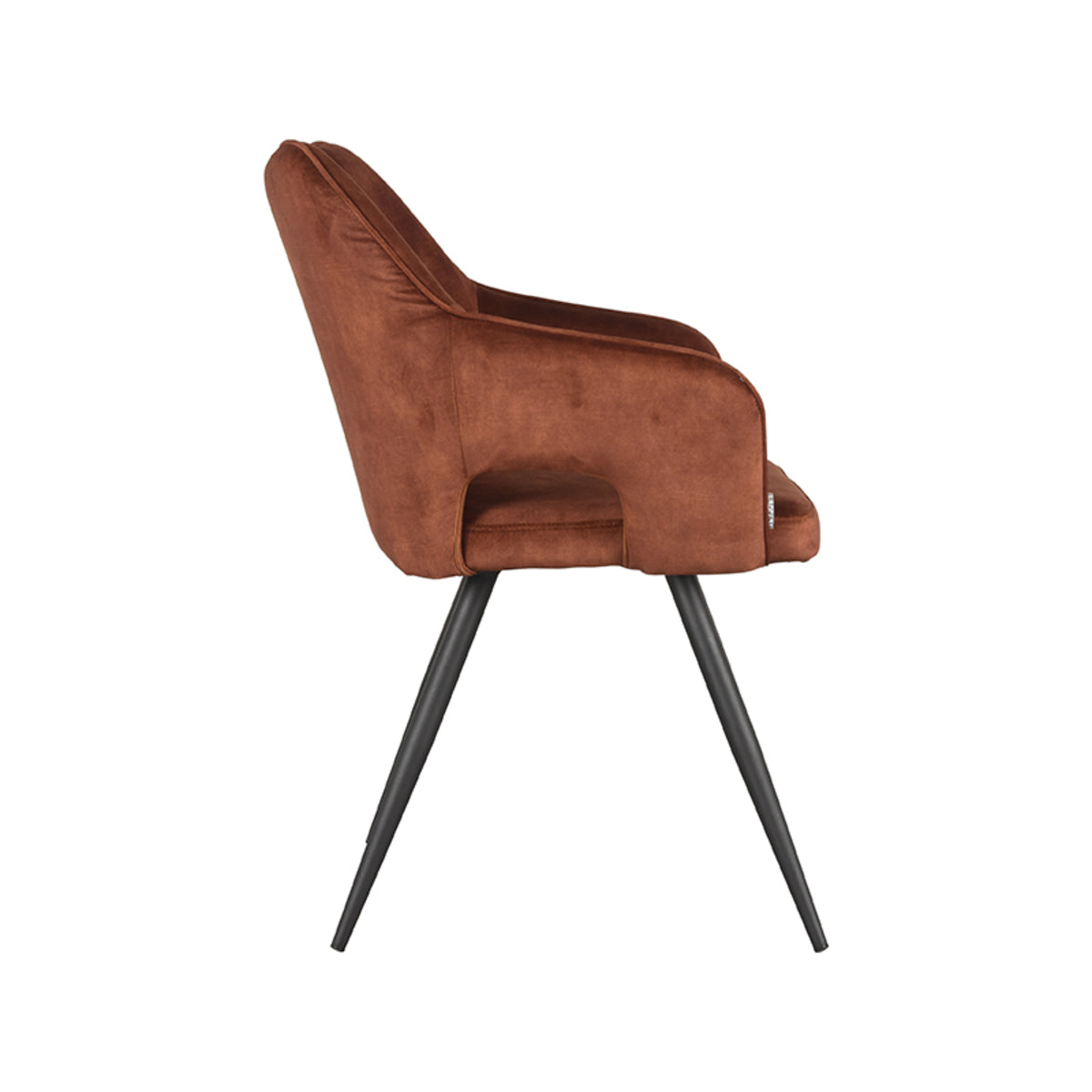 Eetkamerstoel Noud - Rust - Velours