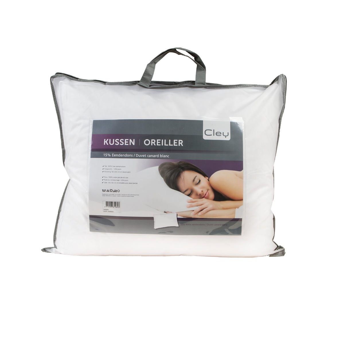 15% Witte Eendendons Hoofdkussen – 54 x 64 + 6 cm
