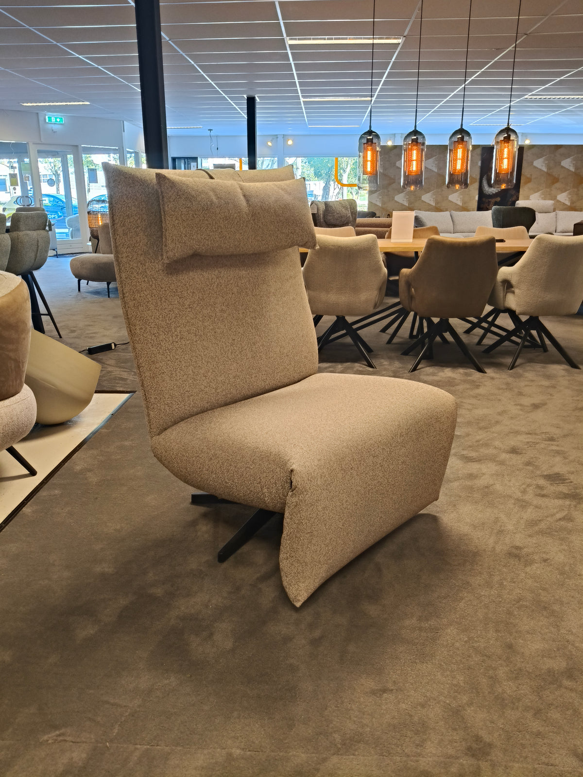 Chill-Line Relaxfauteuil Indi - Stof Loire Light Taupe - Manueel verstelbaar