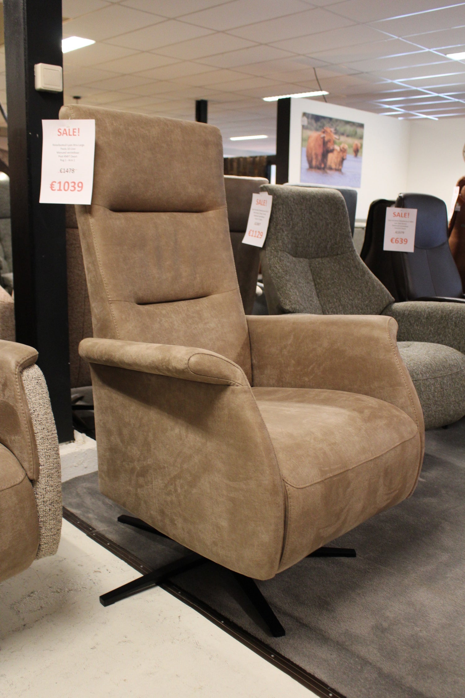 Relaxfauteuil Lyon Xtra-Large - Bull 10 Liver - Manueel verstelbaar