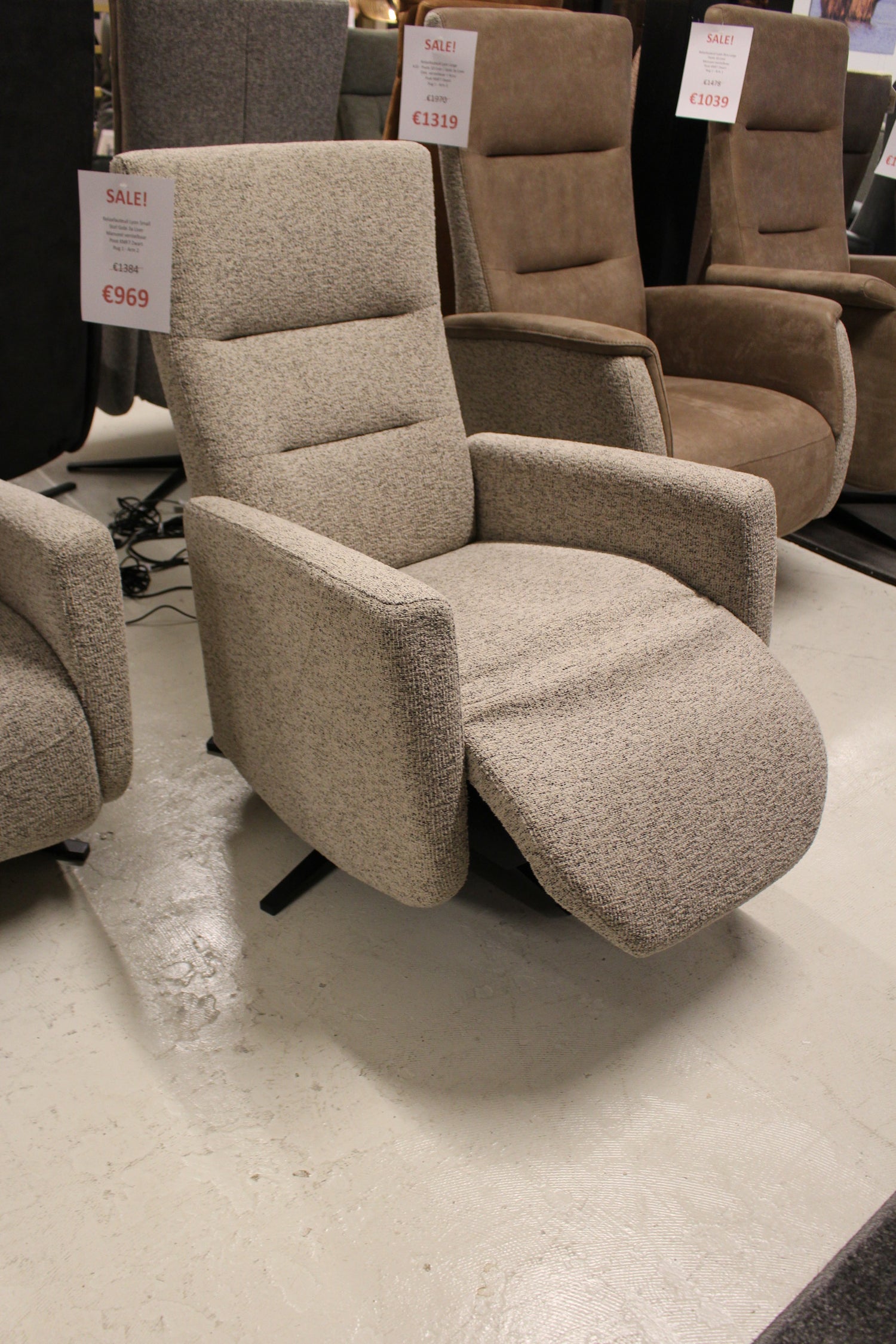 Relaxfauteuil Lyon Small - Gobi 3a Liver - Manueel verstelbaar