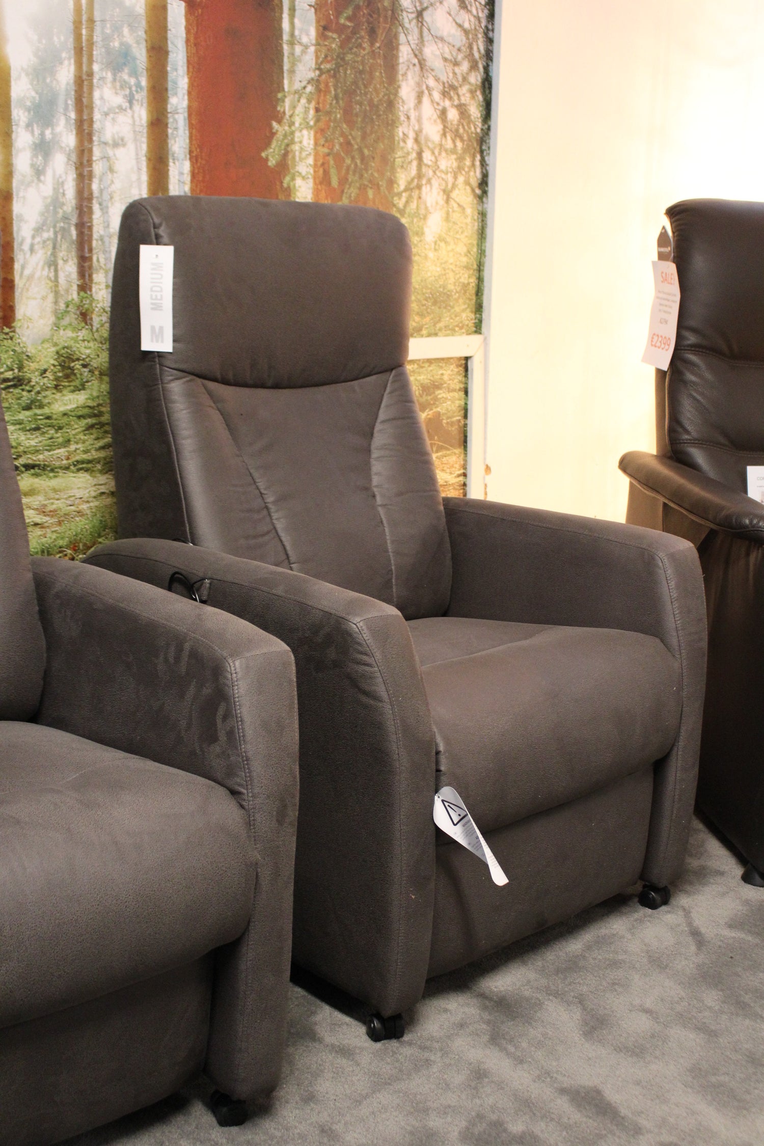 Hjort Knudsen Sta-op fauteuil 4320 - Ranch antraciet - Elektrisch