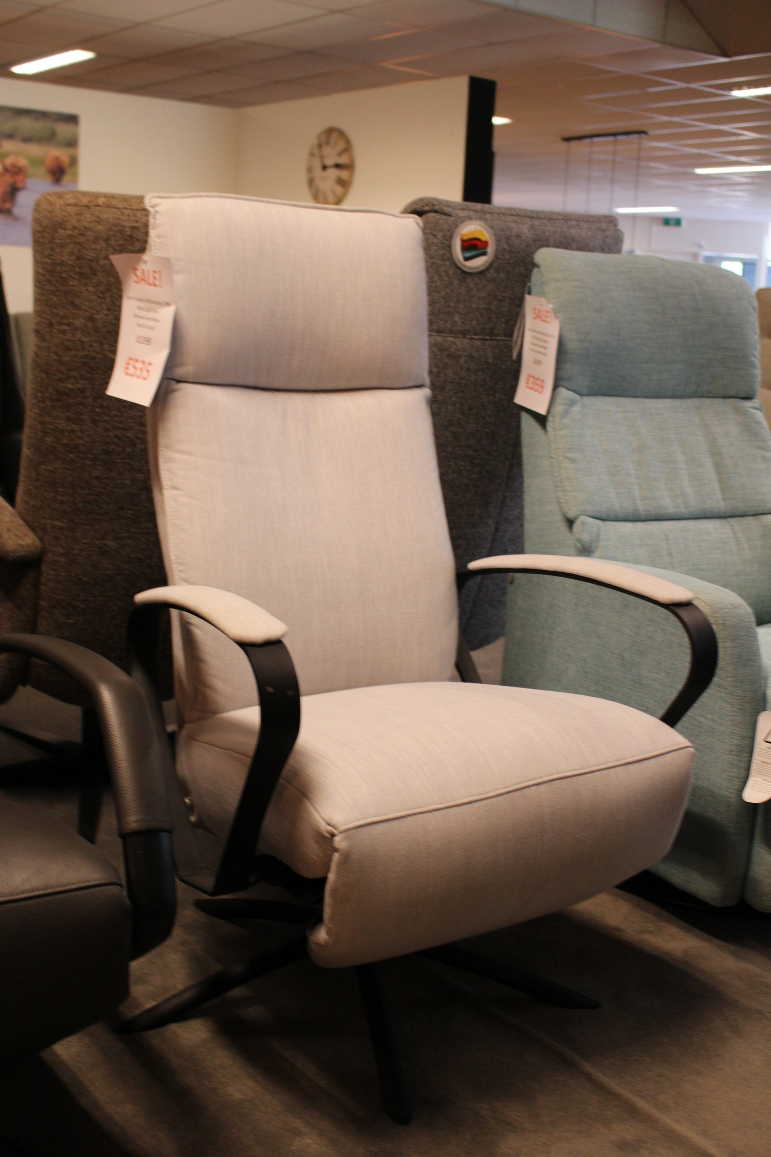 Hjort Knudsen Relaxfauteuil 7094 - Mood Light Grey - Manueel verstelbaar