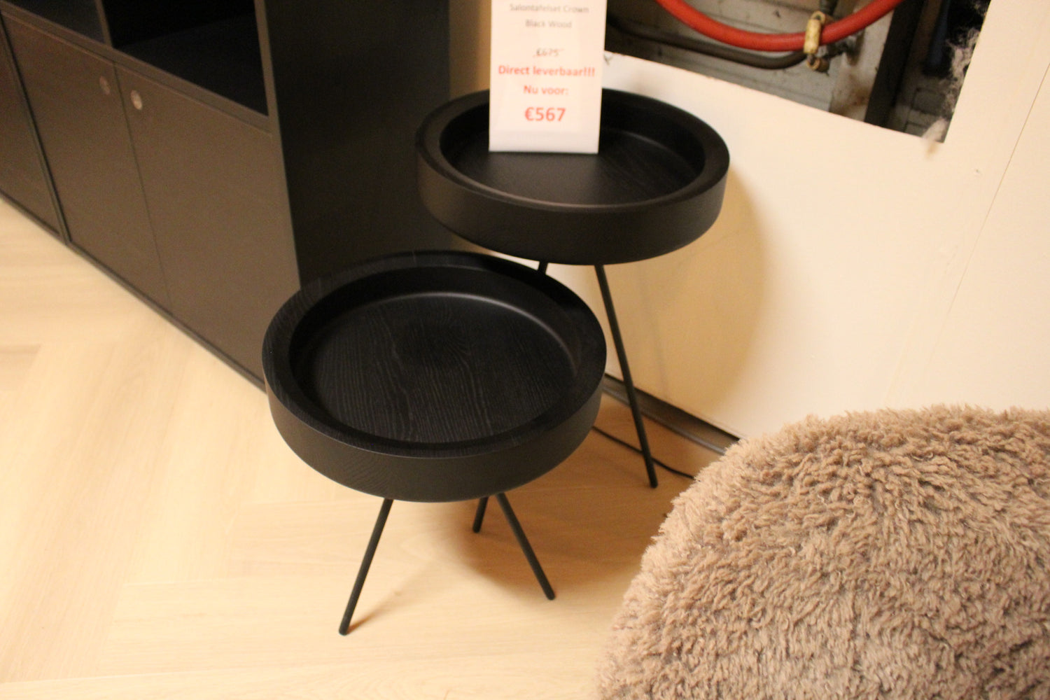 Bijzettafelset Crown - Black Wood