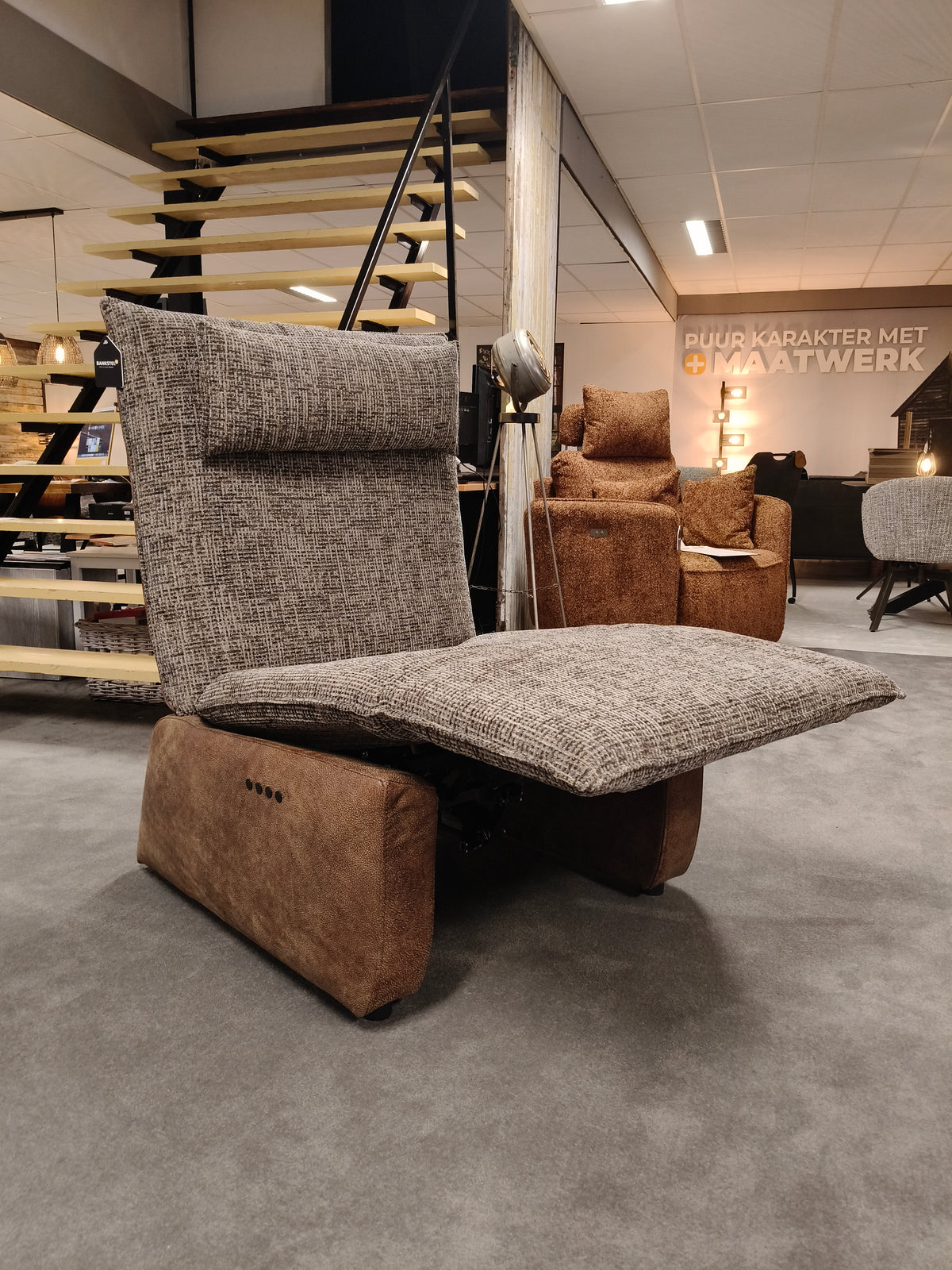 Chill-Line Relaxfauteuil Prisma - Sahara Tabacco / Coco - Duo-motor elektrisch