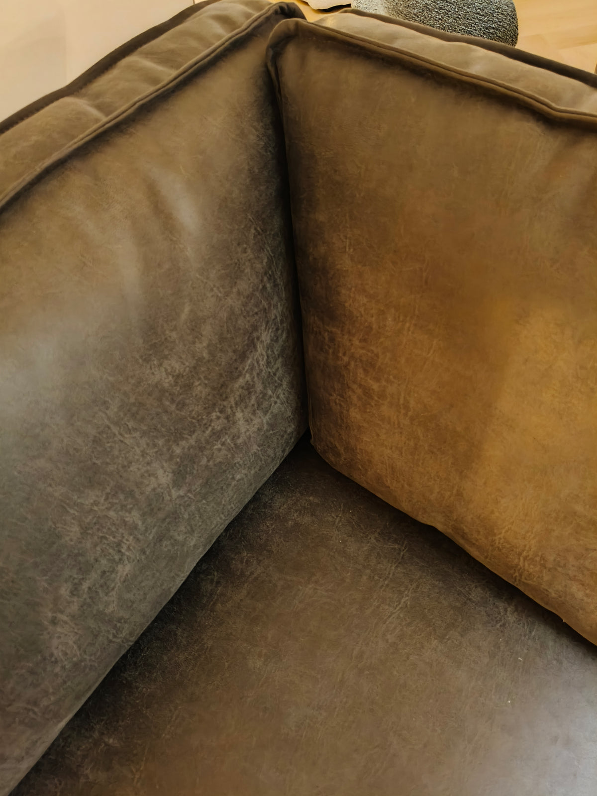 Hoekbank Rens - Microleder Antraciet - 230x250 cm