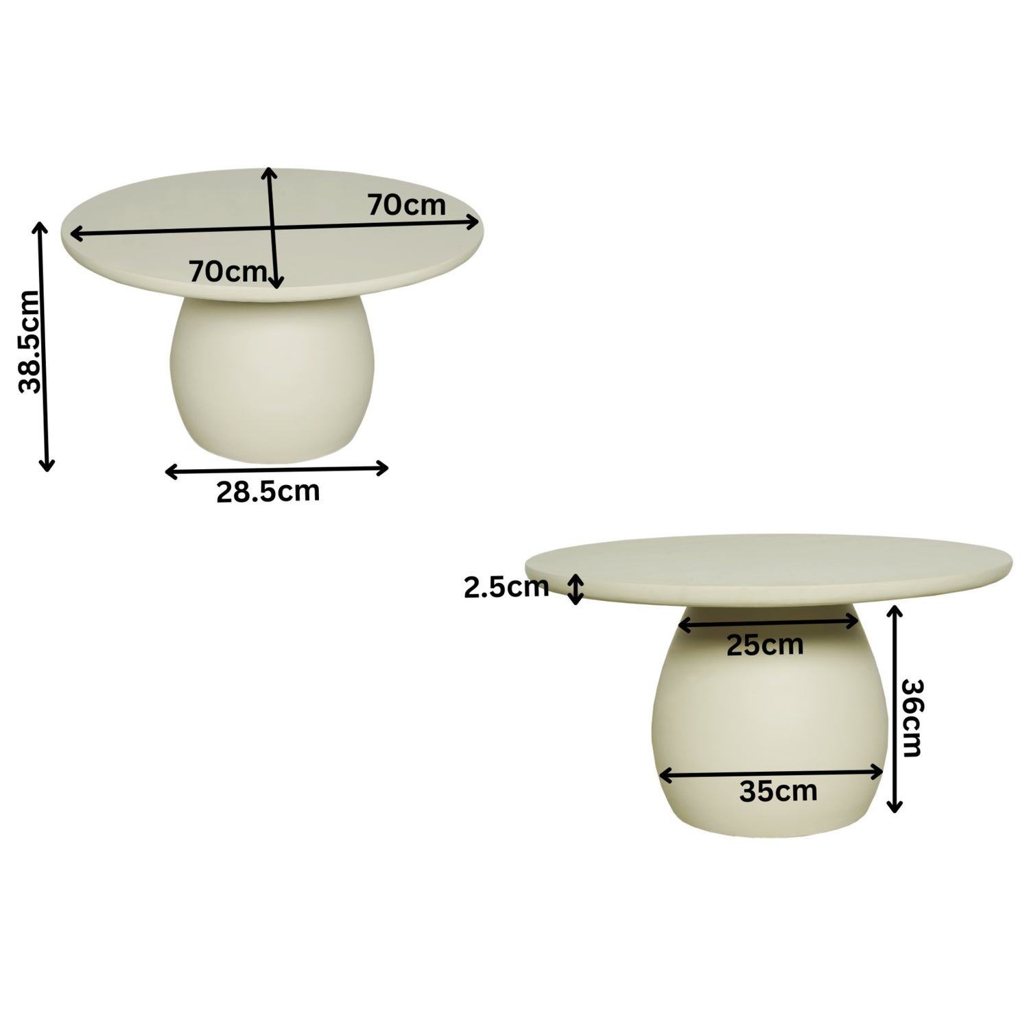 Salontafel Mabel | 90 cm