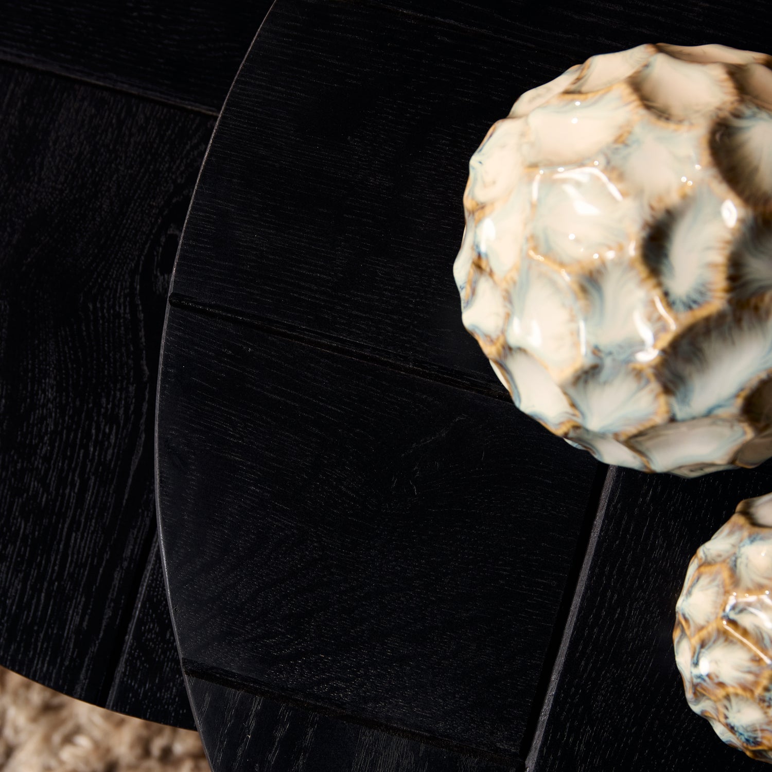 Salontafel Otik Zwart Eiken | 70 cm | set van 2