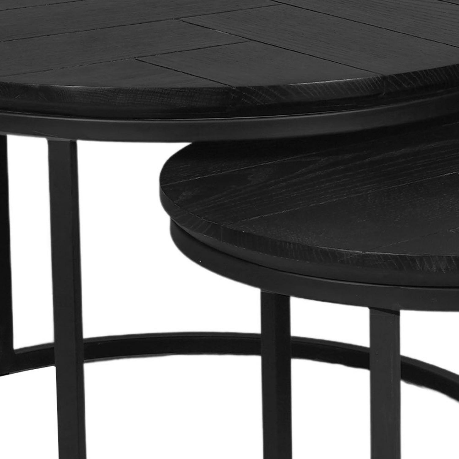 Salontafel Otik Zwart Eiken | 70 cm | set van 2