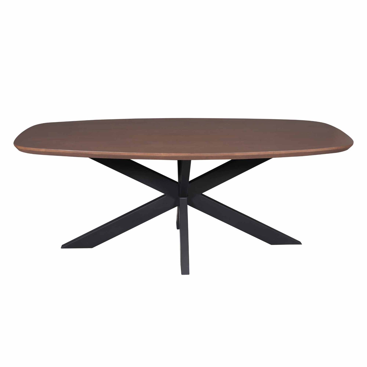 Eettafel Madison Walnoot | 240 cm | Deens Ovaal | Poot Zwart