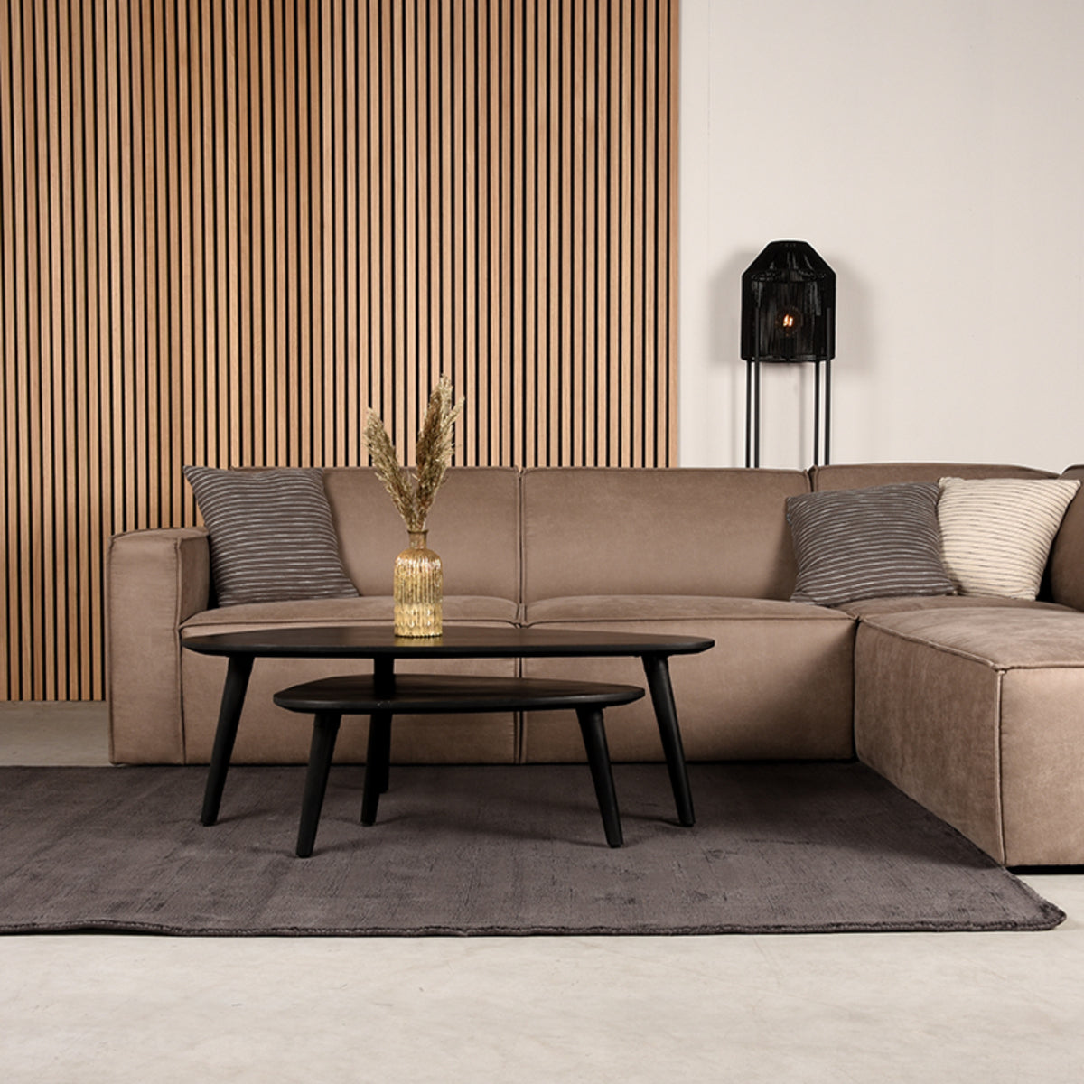 LABEL51 Vloerkleden Velvy - Antraciet - Synthetisch