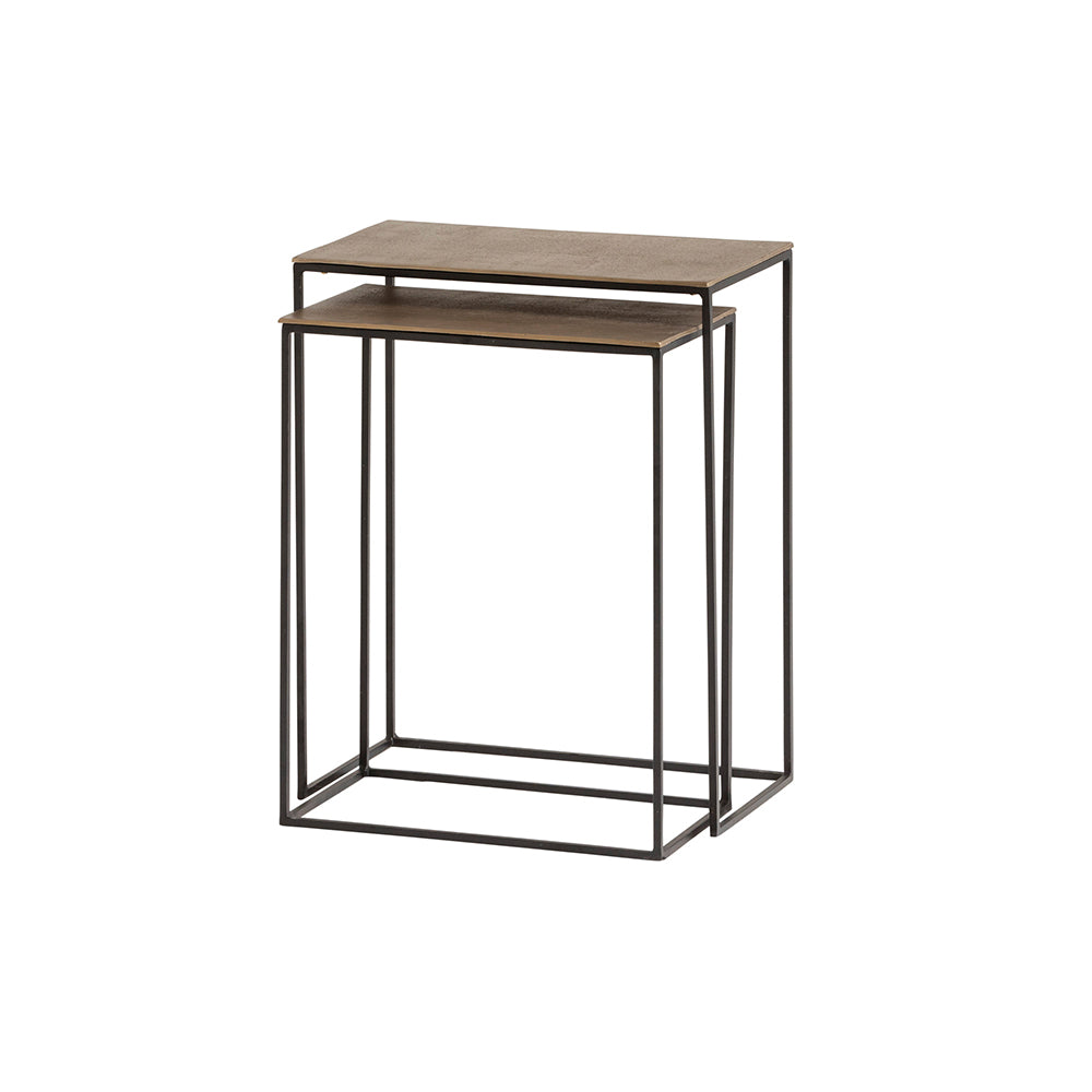 Bahrein wandtafel set van 2, messing antiek.