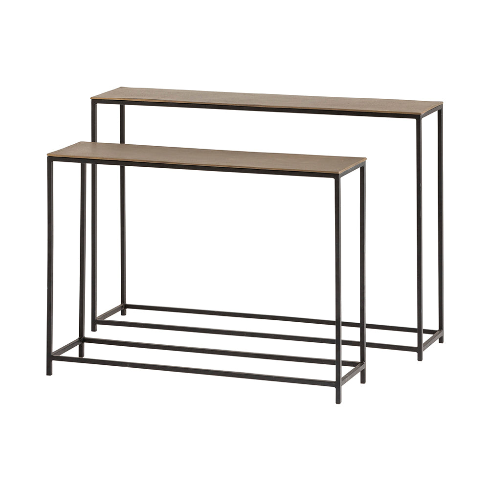 Baku wandtafel set van 2, Messing antiek