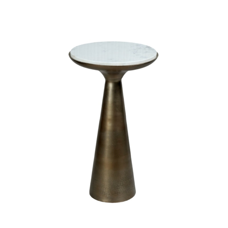 Side table Essy Small | White marble 38 cm