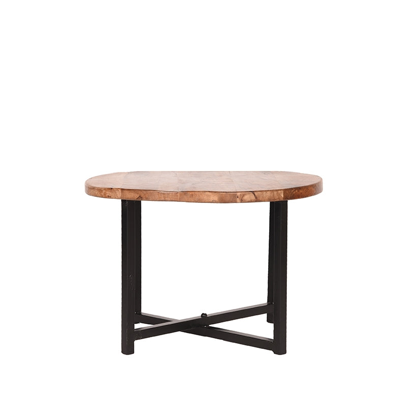 LABEL51 Bijzettafel Dex - Ruw - Mangohout - Rond - 60 cm